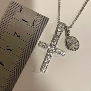 S925 silver cross necklace